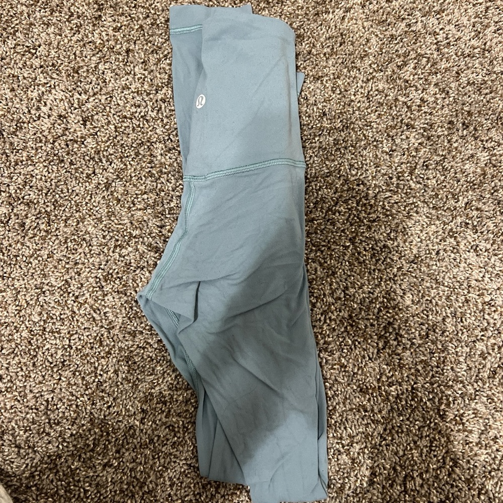 Size 0 blue lulu leggings, Worn in